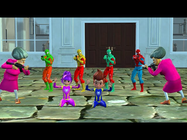 Game 5 superhero pro | Spider Man roblox is attacked by Iron Man Batman|Spidey rescues Hulk - funny