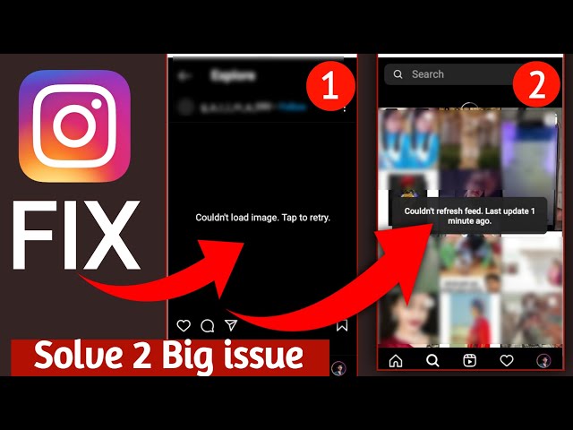 How to Fix Instagram Couldn't load image Tap to retry & Fix instagram couldn't refresh feed problem