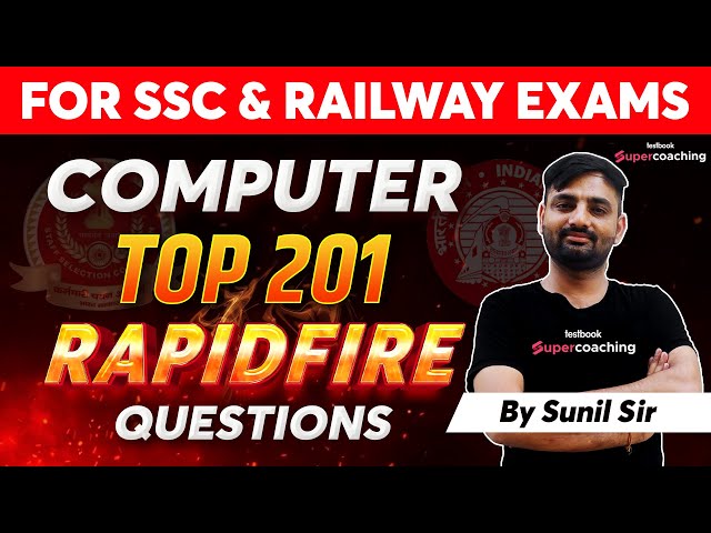 Top 201 Computer Questions For SSC & Railway Exams | Computer Classes For SSC Exams | By Sunil Sir