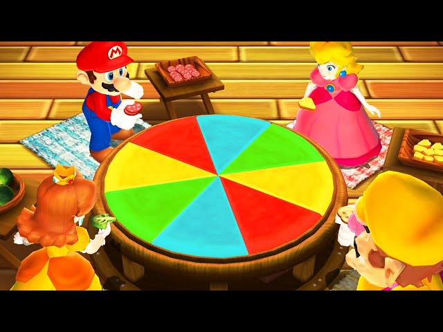 Mario Party 9 - Minigames - Mario vs Peach vs Daisy vs Wario