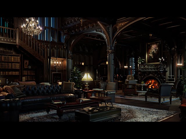 Enjoy the Sound of Fire Burning by the Fireplace in the Castle | A Place To Help You Relax, Stress
