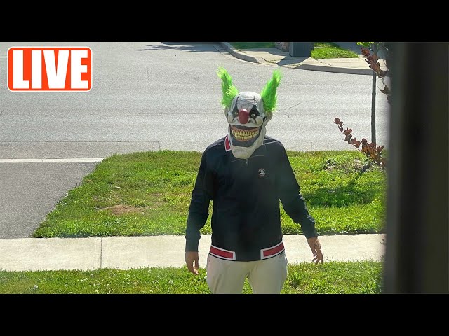 Why is this Clown outside our house (livestream)