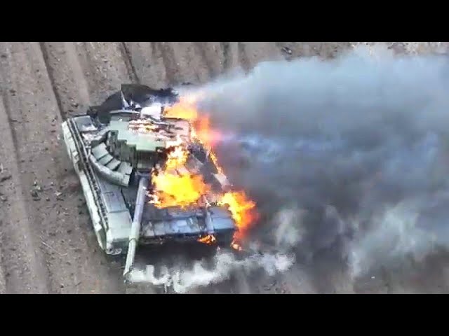 The dumbest Russian tank attack you ever seen! Look what happened!