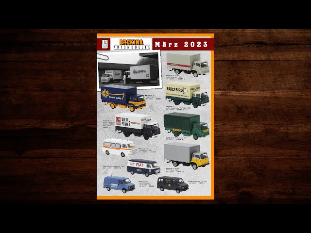 Brekina Automodelle März 2023 – Modellbahn, Modelleisenbahn, Katalog, Prospekt