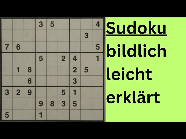 Sudoku - wie geht Sudoku? langsam und bildlich erklärt
