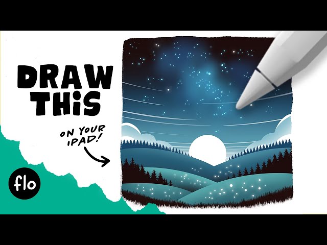 Learn to Draw an Easy Landscape on your iPad in just 15 minutes!