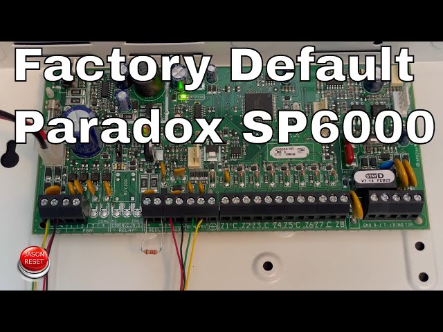 How To Factory Reset Paradox SP6000 Spectra To Default Setting