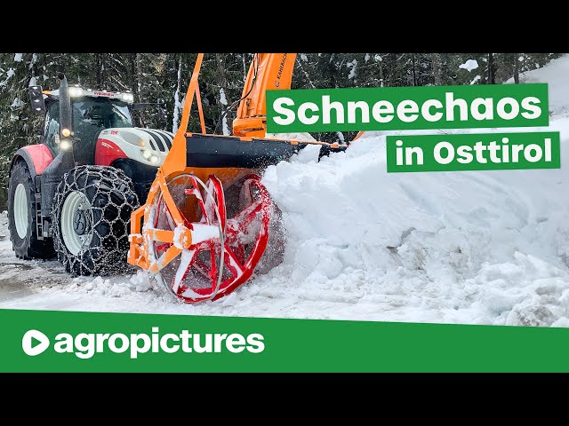 Schneechaos 2019 in Osttirol | Lohnunternehmen Gumpi Team mit Steyr Traktoren im Winterdienst