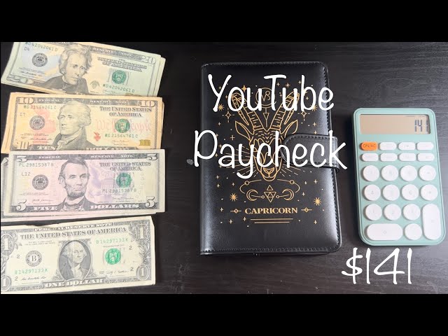 Cash Envelope Stuffing $141! YouTube Paycheck | Zero-Based Budget