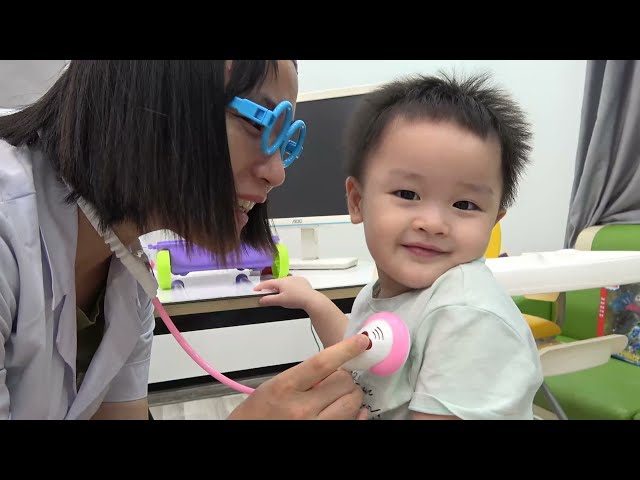 Baby doctor pretend play with mommy and healthcare for family - Nursery rhymes for babies and kids