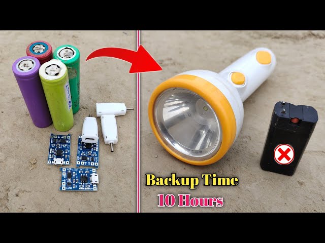 Lead Acid To Lithium | How To Install a Lithium ion Battery in Torch Light
