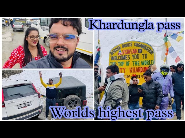 Khardungla Pass - World's Highest Pass in Leh Ladakh with my best friend Aditi Sharma #scorpion