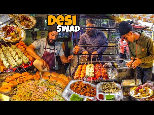 Rs.49/- Desi Ghee Wala Burger Tandoori Chaap Dhaie Balla Papri Chaat | Street Food India