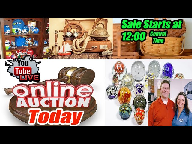 Live 3hr Auction coins, paperweights, jewelry, crystal and much much more