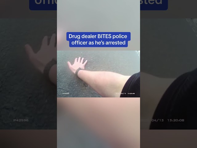 Drug dealer BITES police officer as he gets arrested