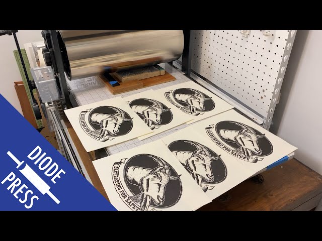 Linocut Printmaking - Bleating Goat Relief Print