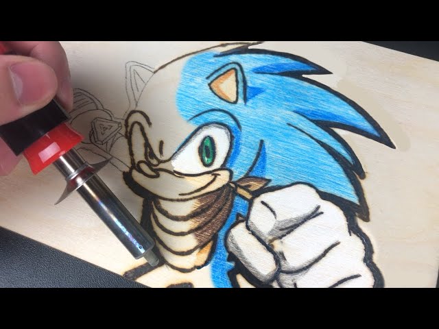 Sonic Boom Pyrography Art