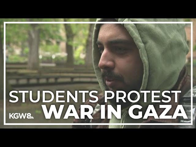 Students at Portland State University protest war in Gaza