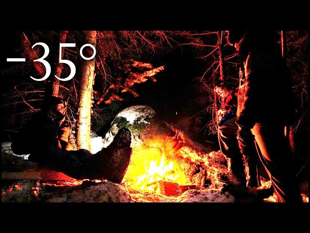 -35° Winter Camping on a Frozen Swamp | 3 Nights in a Hot Tent