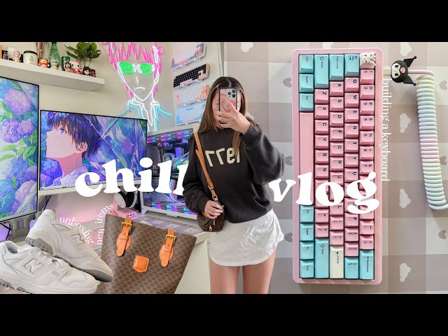chill vlog | building a keyboard, pc cafe, opening packages