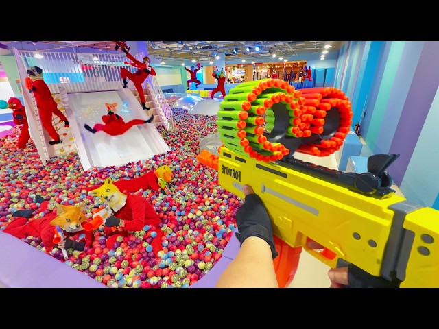 Nerf War | Amusement Park Battle 70 (Nerf First Person Shooter)