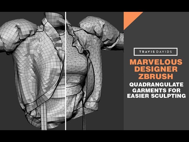 Marvelous Designer & Zbrush - Quadrangulate Garments For Easier Sculpting
