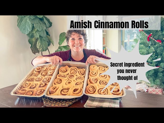 Amish Cinnamon Roll Recipe, SECRET INGREDIENT that makes them softer than ever. + Christmas recipes