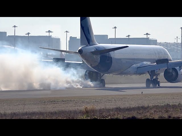 Plane Lands With Brake Malfunction