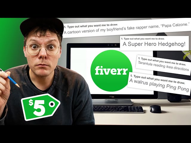 I make a FIVERR page & DRAW ANYTHING people want for $5!! | Part 2