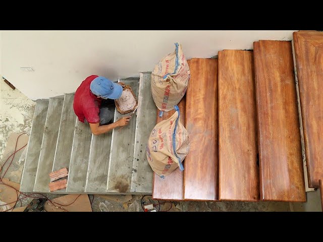 Woodworking Techniques Extremely Strange with Asphalt | Amazing Wooden Stairs Design Ideas Beautiful