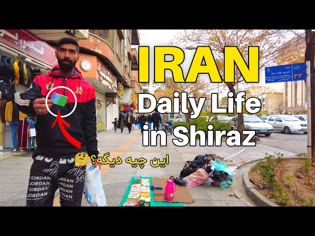 Iran walking tour on a Typical day in Shiraz City 2023 - Daily Life of iranians -خیابان داریوش و زند