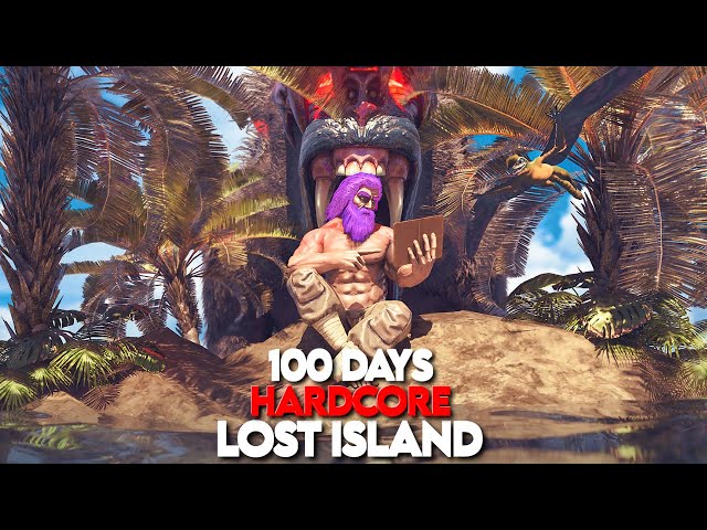 I Played 100 Days Of Hardcore Ark On The Lost Island | ARK Survival Evolved