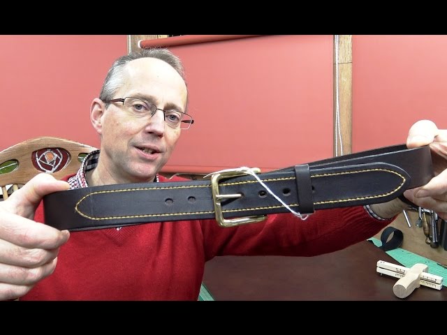 Making A Leather Belt With Attractive Hand Saddle Stitching Detail viewable in WQHD
