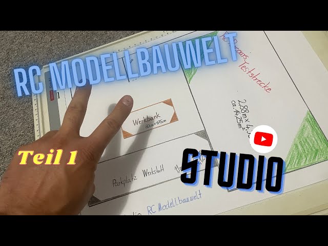 RC Modellbauwelt, mein YouTube Studio #1 RC Indoor Parcours Maßstab 1:14 RC Truck RC Bagger