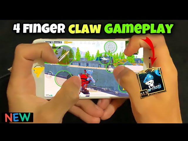 4 FINGER GAMEPLAY 🔥Best 4 Finger Claw Control Code PUBG/BGMI