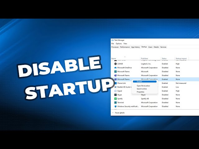 How to Disable Startup Programs on Windows 11/10