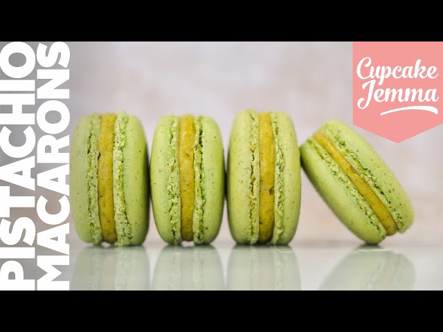 Pistachio Macaron Recipe with Pistachio French Buttercream Filling | Cupcake Jemma Channel