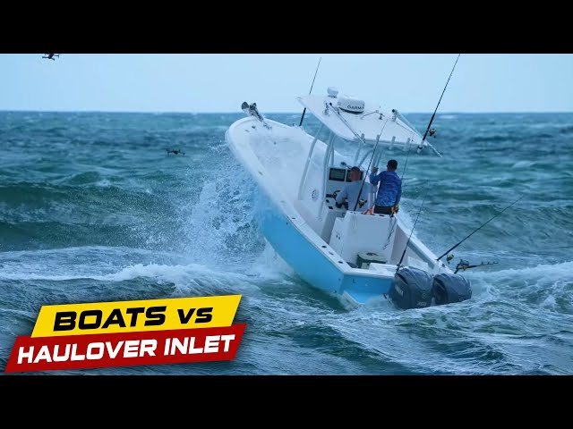 NOT THE BEST DAY TO GO THROUGH HAULOVER ! | Boats vs Haulover Inlet
