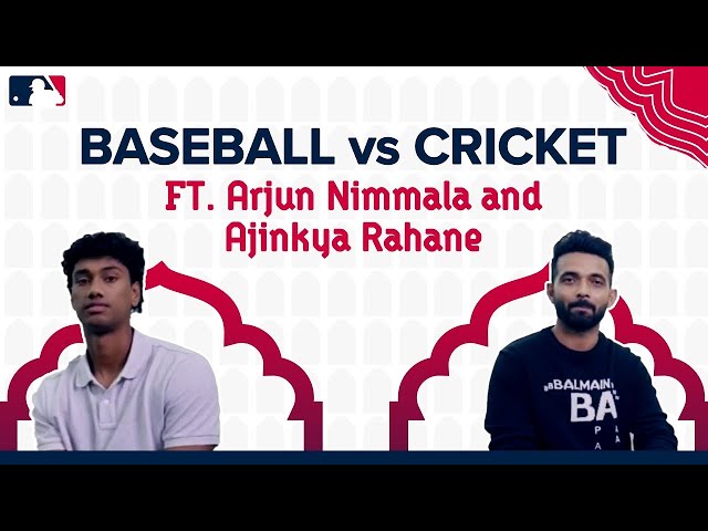 Baseball Vs Cricket challenge feat. Ajinkya Rahane and Arjun Nimmala