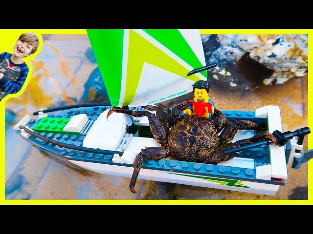 Lego Sailboat Attacked by Crab!