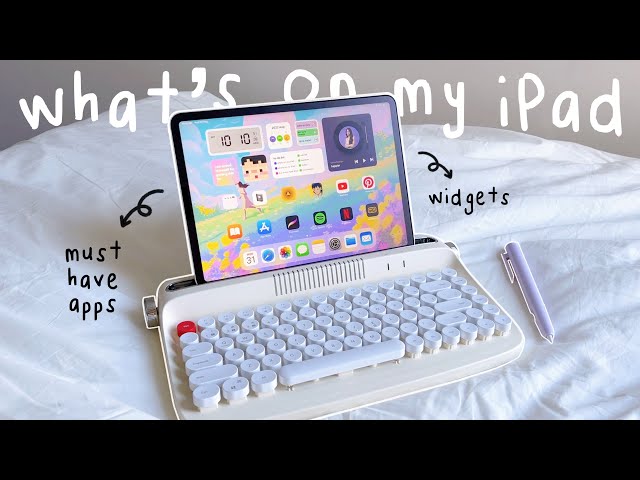 what's on my iPad : productivity apps, cute widgets + giveaway | aesthetic iPad setup, iOS15 ✨