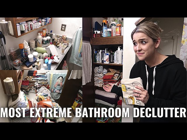 Most Extreme Bathroom Declutter PT1 | Decluttering Years of Stuff! | Declutter & Organize With Me!