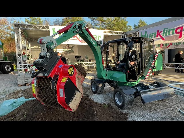 Hunklinger Excavator And Attachments Show At Bauma 2022 Expo - 4k