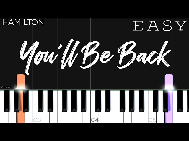 Hamilton - You’ll Be Back | EASY Piano Tutorial