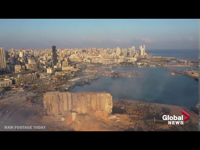 Beirut Explosion: President of Lebanon Michel Aoun visits blast site at port