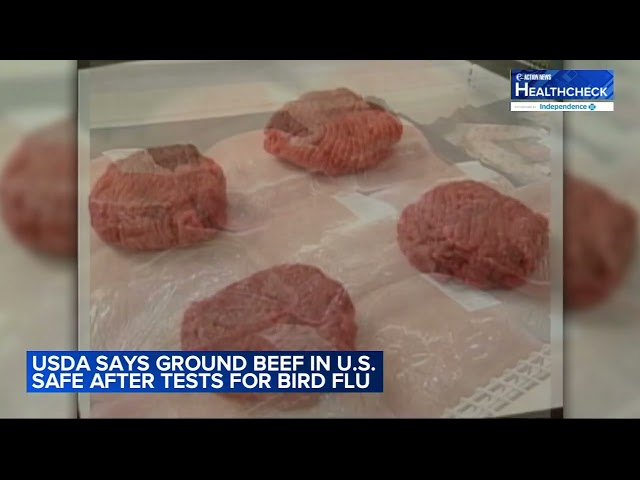 USDA says ground beef in US is safe after testing for bird flu