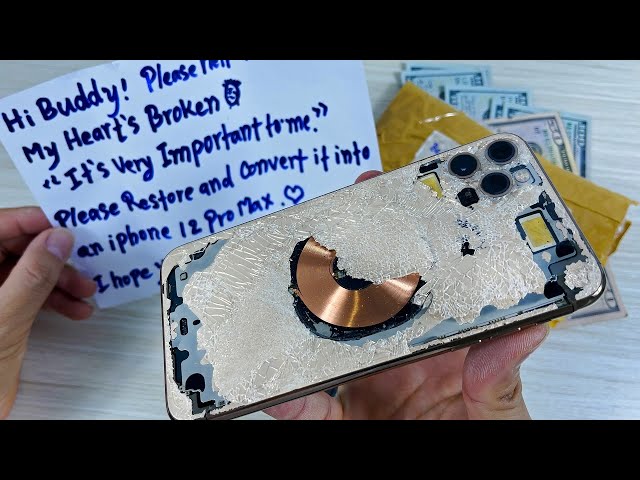 How to turn iPhone 11 Pro Max Cracked into DIY iPhone 12 Pro Max, Destroyed Phone Restoration