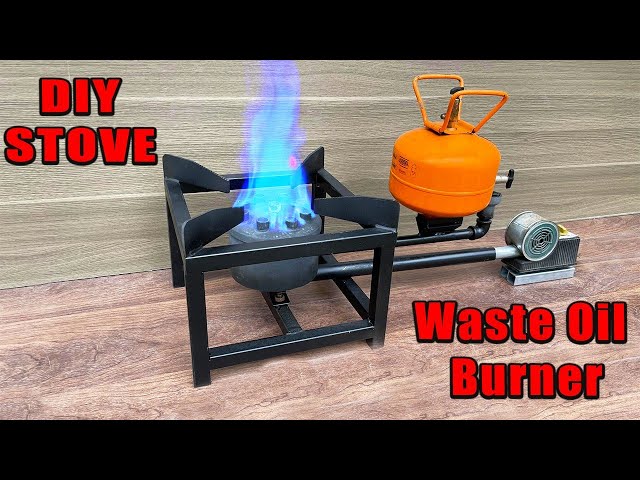 Homemade heating stove! with temperatures up to 1038 degrees F! energy source from waste oil