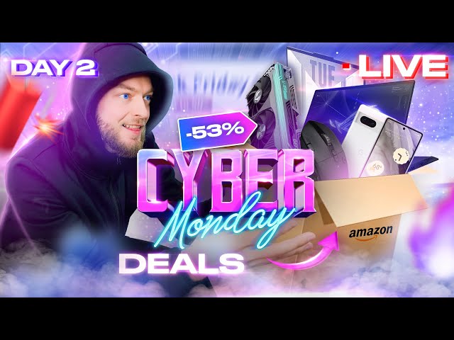 LIVE! DAY 2 🔴 Searching for THE BEST CyberMonday Deals on Tech! 🤯