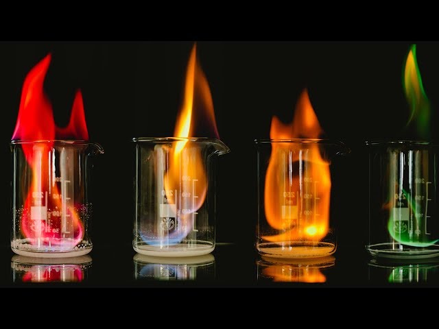 The rainbow flame demonstration